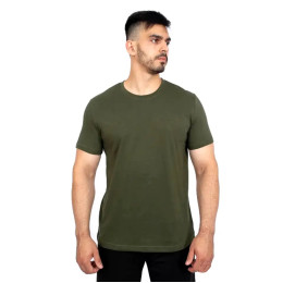 Тактична футболка олива хакі Армійська чоловіча футболка олива 100% бавовна