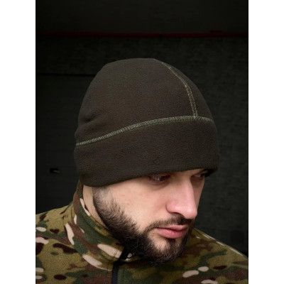 Шапка фліс хакі з відстрочкою - найкращий вибір для зимового тепла