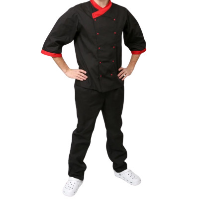 Чоловічий костюм кухаря чорний батист: стильний і комфортний