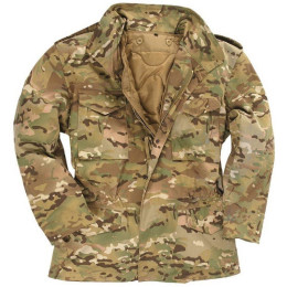 Куртка мультикам с підстібкою Multicam м65 mil-tec