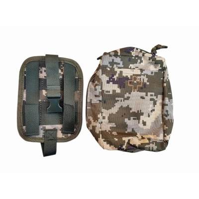 Військовий підсумок для аптечки на моллі з липучкою піксель - надійний захист для ваших потреб