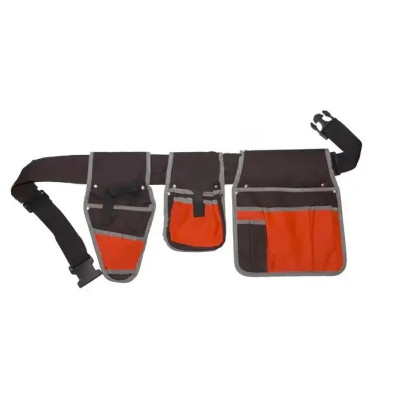 Монтажний пояс для будівельників з великими кишенями - чорний і червоний