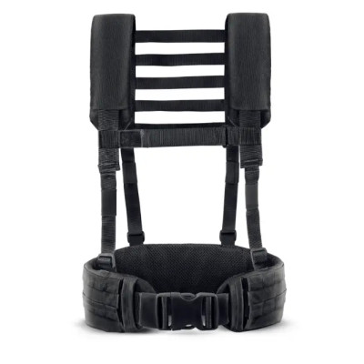 Чорний розвантажувальний пояс тактичного типу для ЗСУ - ефективна плечова система