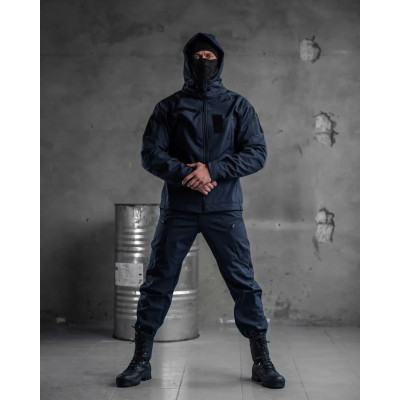 Костюм Soft Shell Military темно-синій для ДСНС: осіння форма для рятувальників