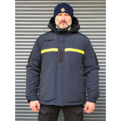 Зимова темно-синя формена куртка ДСНС