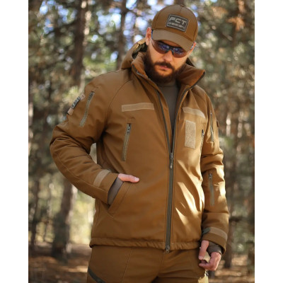 Зимова куртка Хантер Софт-шел термо-фліс Койот - стильний і теплий вибір