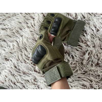 Військові рукавиці олива без пальців для ЗСУ: надійний захист і комфорт