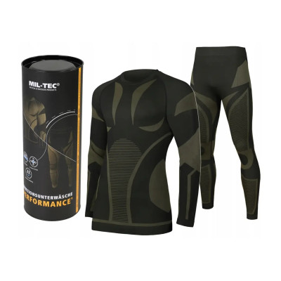 Термоактивна тактична білизна Mil-Tec 4-Way Stretch Performance Black: високоякісний вибір для активного використання