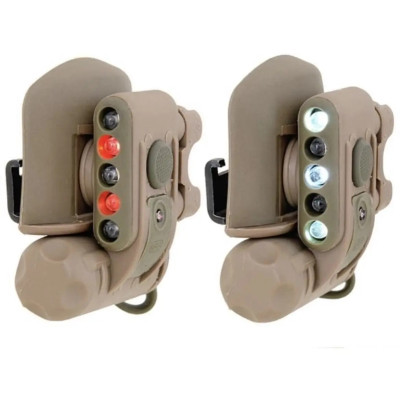 Тактичний військовий ліхтарик для шолому з білим та червоним світлом - ідеальний IFF маячок